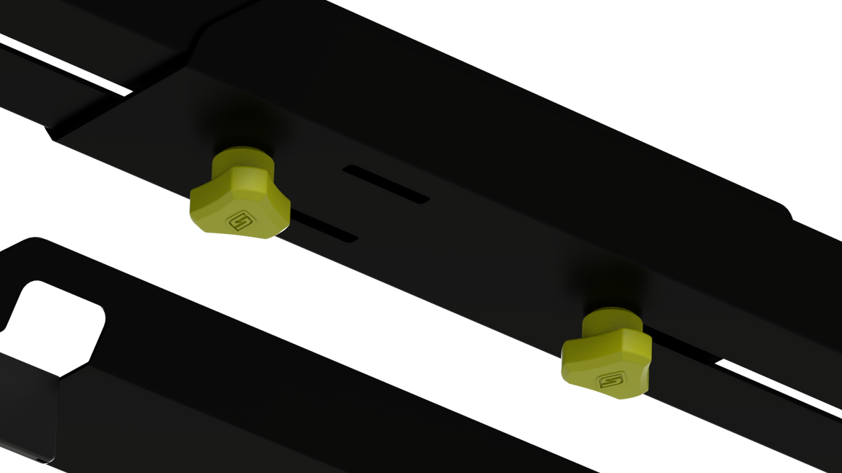 Close-up of Swagman ramp and bridge hardware